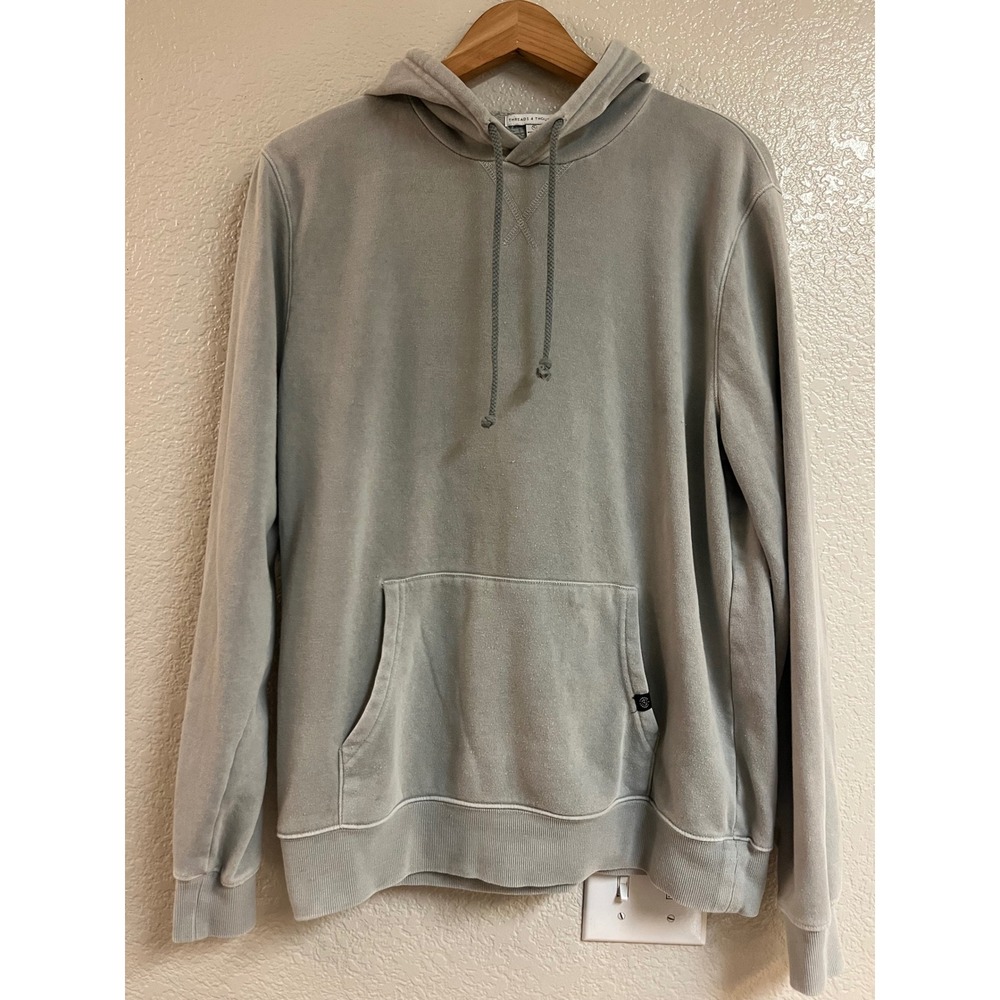 Threads 4 Thought Mens Organic Cotton Recycled Polyester Hoodie Sage Gray M